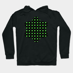 Rows of Stars and Flowers, Green Hoodie